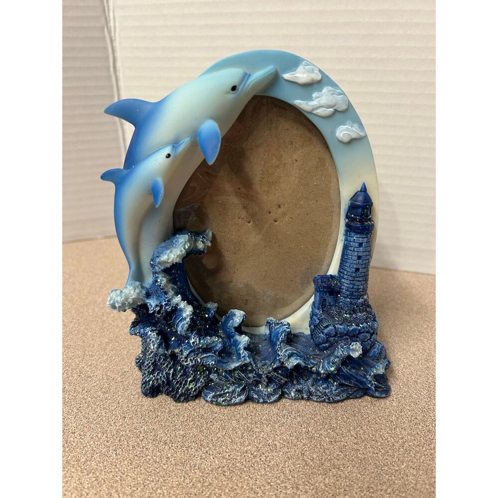 Vintage Decorative PolyResin 3D Dolphin Picture-Photo Frame Direct Connection